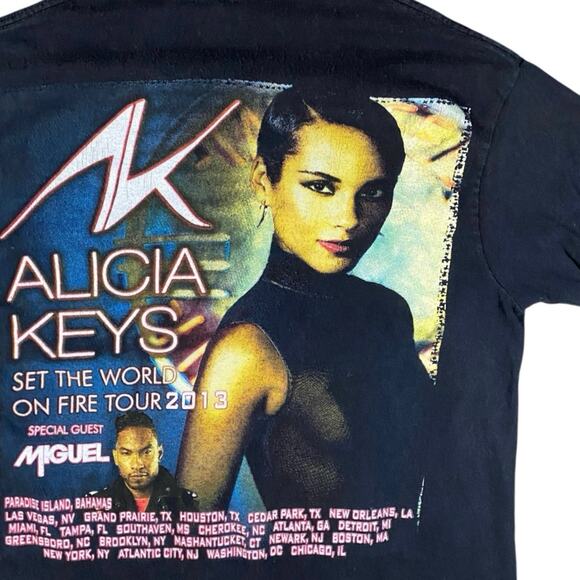 Retro Alicia Keys Set The World On Fire T-Shirt - S - Picture 5 of 5